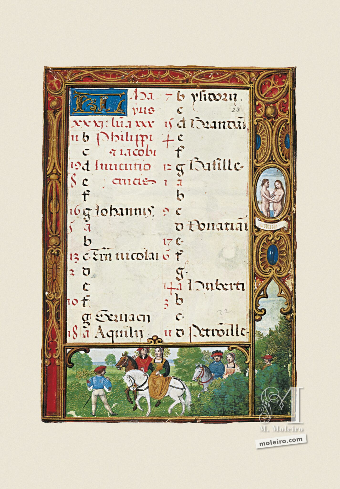 f. 23r, Calendario, mayo